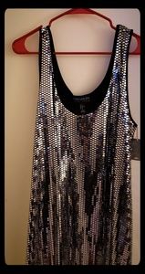F21 Silver sequin dress